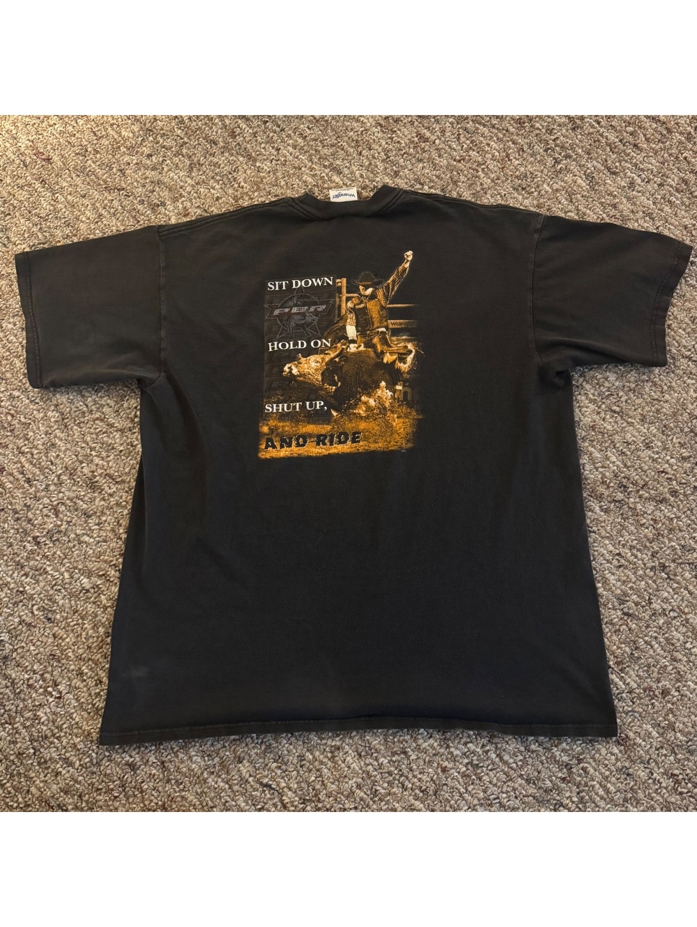 Vintage 2002 PBR Professional Bull Riders Wrangler Graphic T-Shirt Size XL